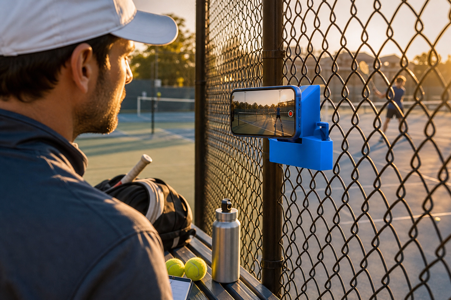 Tennis Fence Phone Mount